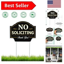 11.5"x9" Easy Mount No Soliciting Yard Sign - Protect Your Privacy with Style