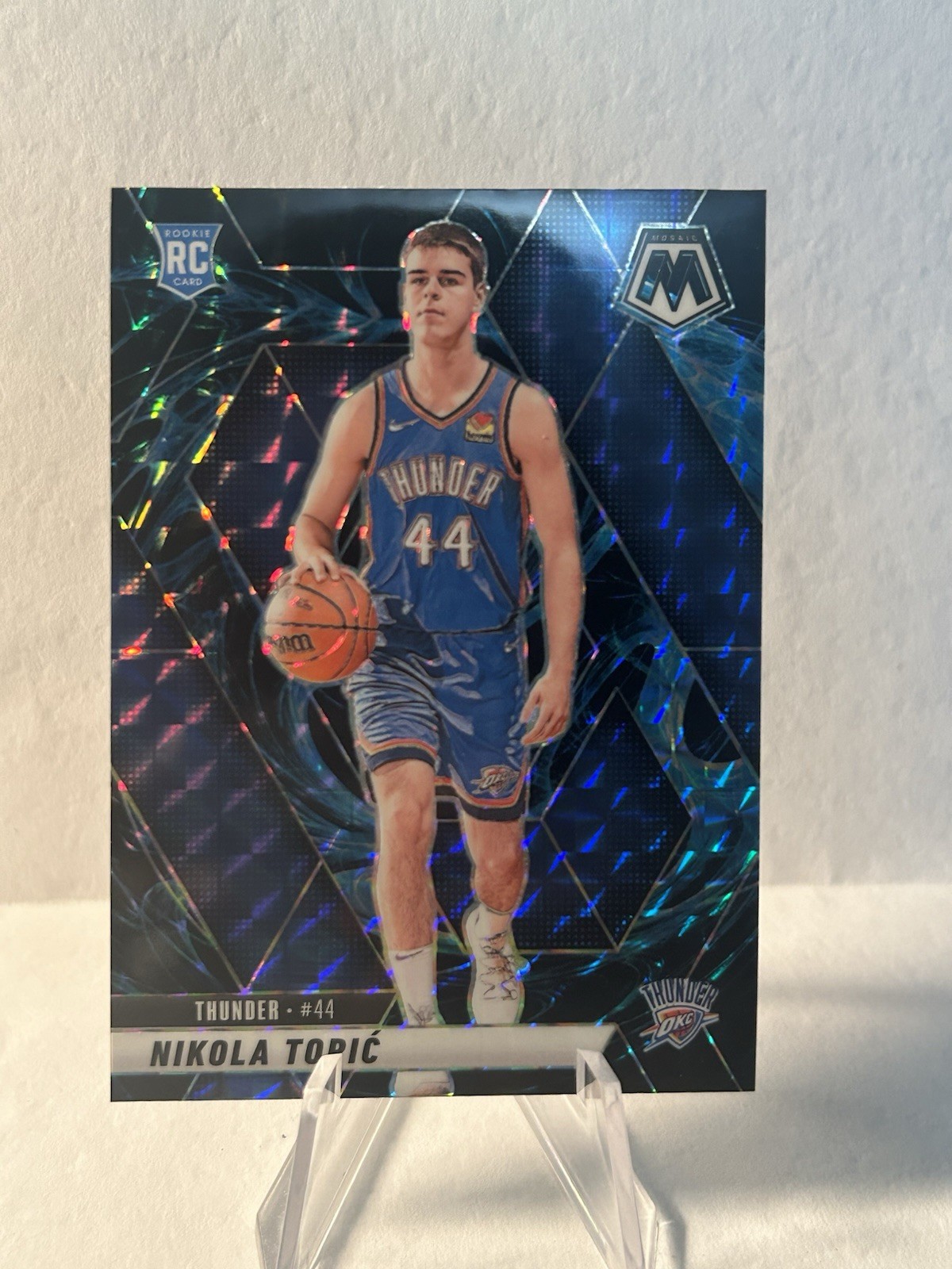 2024-25 Panini Mosaic Nikola Topic #242 Rookie Genesis SSP Case Hit - Thunder