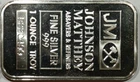 1oz Johnson Matthey Silver Bar .999 Fine Silver - Serial Number B220499 #43689