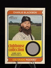 Charlie Blackmon - 2023 Topps Heritage Clubhouse Collection Patch Relic #CCR-CB