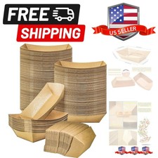 100 Pack 2lb Paper Food Trays, Heavy-Duty Paper Food Boat Disposable Serving ...