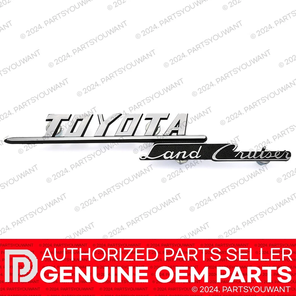 GENUINO Toyota 69-74 Land Cruiser OEM guardabarros delantero emblema insignia 75305-60011 Foto 3 de 4