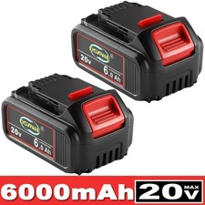 2x 6.0AH Lithium Ion Battery DCB200 For DeWalt 20V 20 Volt Max DCB206-2 DCB205-2