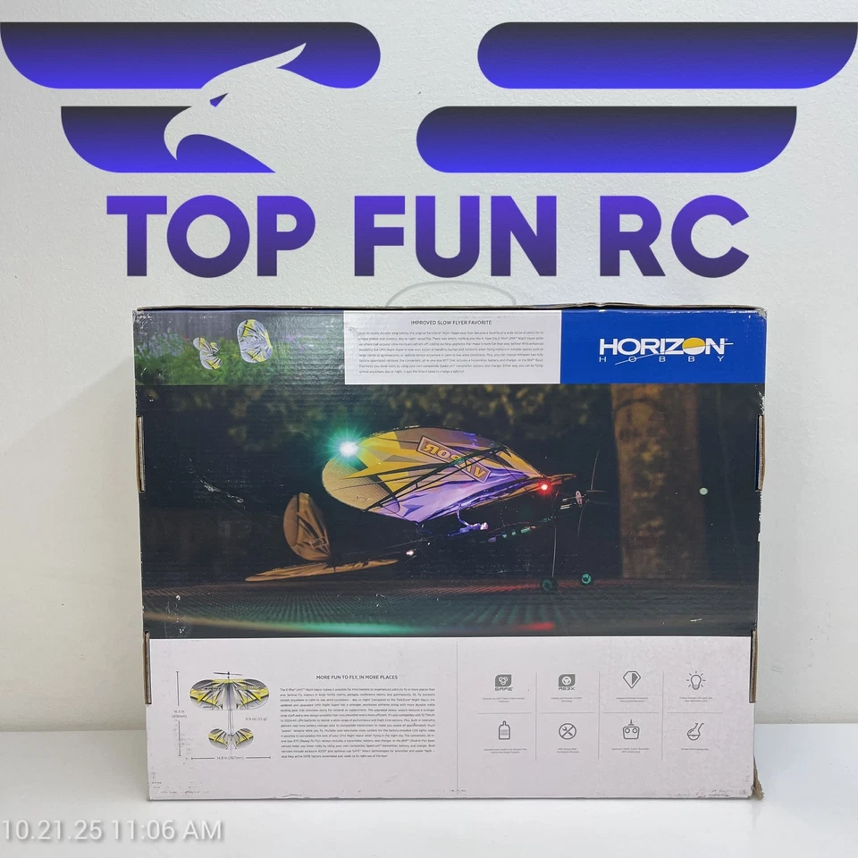 E-Flite UMX Night Vapor Ultra-Micro Slow Flyer Missing Tail Rudder - Image 2 of 4