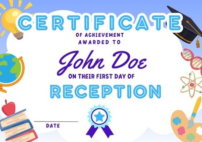 Graduation of Nursery Reception School certificate, Year 1-11. end of Term 2025