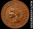 1865 Indian Head Cent- Fancy- Extra Fine+ Semi Key Date No Reserve #J5053