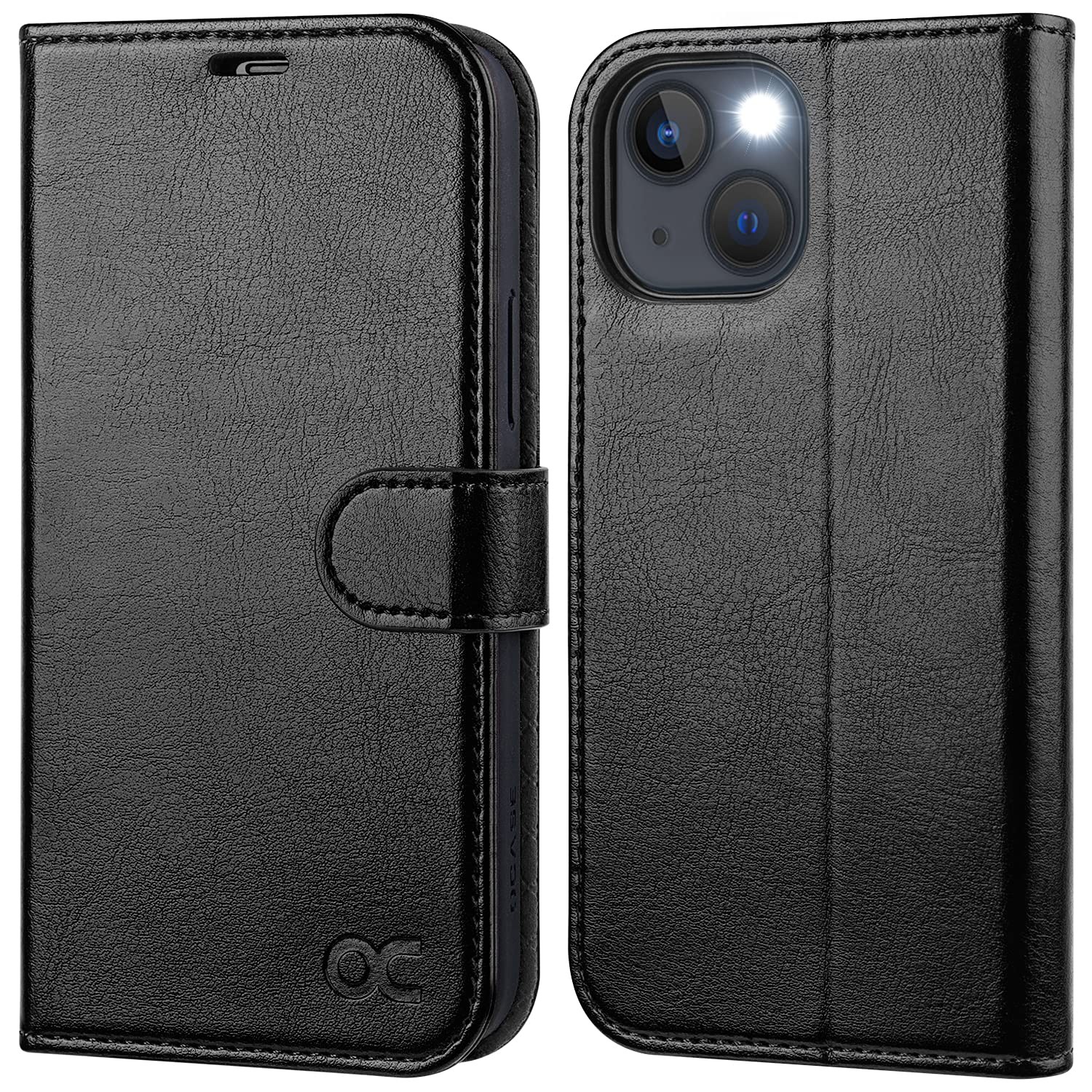 Coque iPhone 13 Mini en cuir PU premium avec finitions soignées