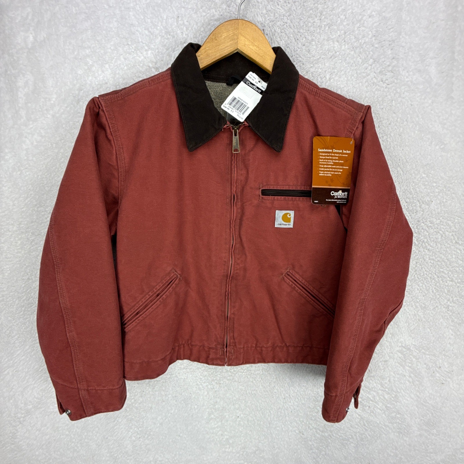 Carhartt Detroit Jacket Sherpa Lined Womens XS WJ097 VRS Vintage Rose NWT NOS