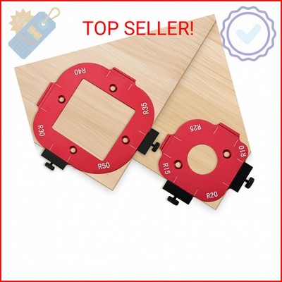 Draxzor 2 Pack Router Corner Radius Template, Premium Aluminum Alloy Router Corn