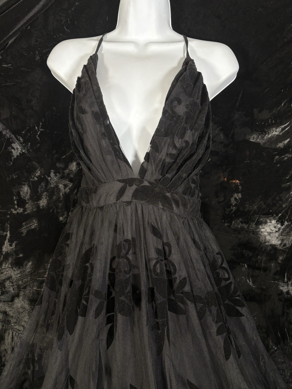 Windsor Black Dress Translucent Magical Night Garden Stevie Nicks Worthy size S