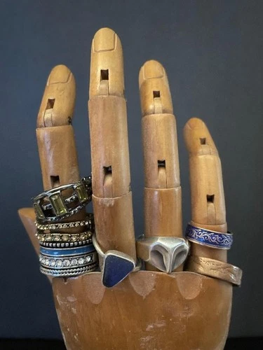 Vintage Rings Lot Gold & Silver Tone Costume Jewelry