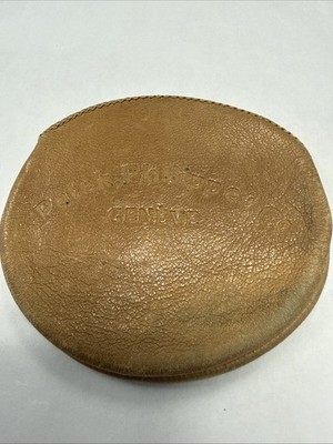 Patek Philippe Vintage Leather Signed Pocket Watch Pouch