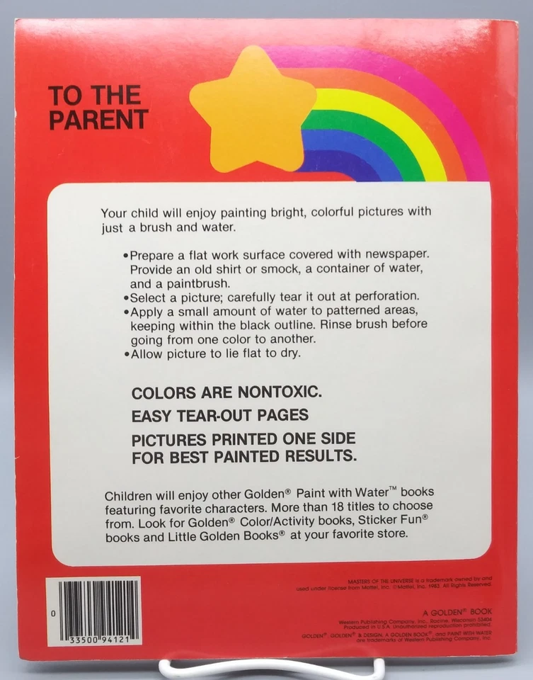 1983 VINTAGE MASTERS OF THE UNIVERSE MOTU PAINT WITH WATER GOLDEN BOOK PRE-OWNED Foto 2 de 4