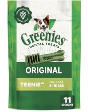 Greenies Natural Dental Dog Treats Teenie Size, Original Flavor, 3 oz. 11 Count