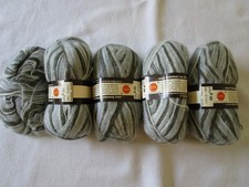 Wolle Rödel Effekt Garn grau weiß mit Mohair Stricken Häkeln