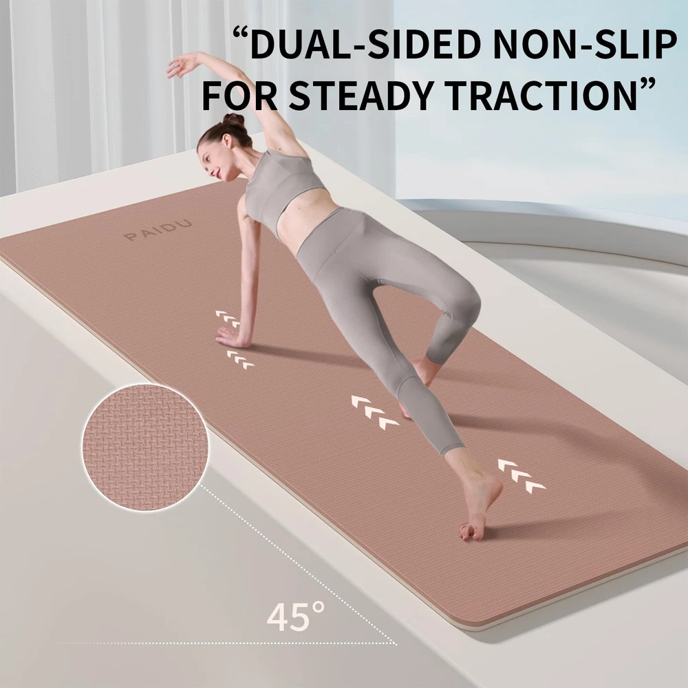 Non Slip Anti Tear Extra Thick High Resiliency Professional POE Yoga Mat