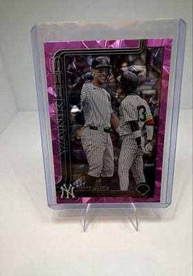2025 Topps Update Series - Veteran Combos Jazz Chisholm #US85 Pink Diamante Foil