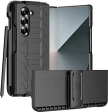 Rugged Case + Belt Clip Holster with Stand and S Pen Holder for Galaxy Z Fold 6