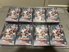 2025 Topps Chrome Football Hanger Boxes - New Factory Sealed - Lot Of 8