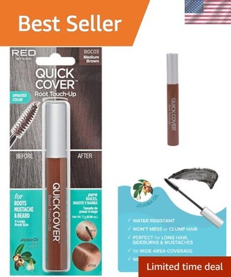 Quick Cover Root Touch Up Mascara - Medium Brown, Water-Resistant Gray Concealer