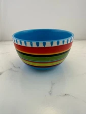 Set of 4- Gibson Elite Pueblo Springs Soup/Cereal Bowls- Multicolored- Southwest