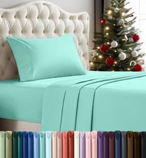 3 Piece Twin Sheet Set, Ultra Soft Microfiber, Fade Resistant, Easy Care, Blue