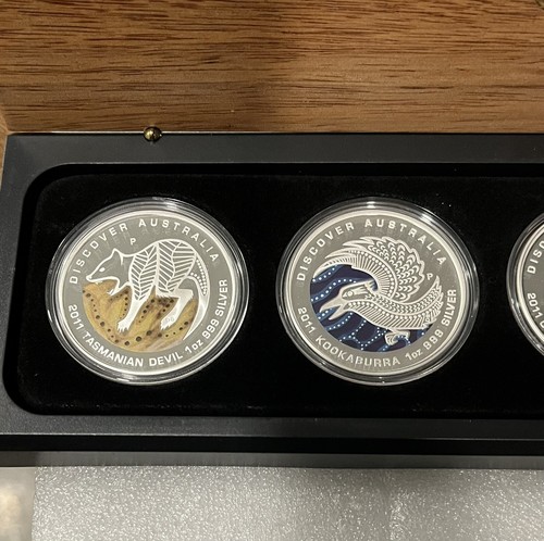 2011 Perth Mint 5 Coin 1oz Silver Discover Australia Proof Set #05678 COA Set - Picture 12 of 19