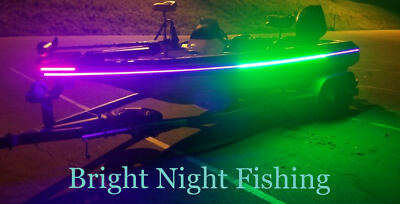 16 ft UV / Green LED Strip Black Light Night Fishing Ultraviolet Boat BLACK PCB