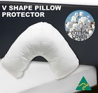 Aus Made V-Shape/Tri/Boomerang Pillow Protector-Zipped Quilted Cotton Cover