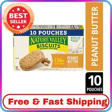 Nature Valley Peanut Butter Biscuit Sandwiches, 10 Count, 13.5 oz