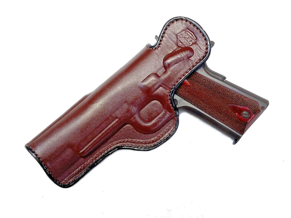 Max Carry Premium Brown Leather IWB Gun Holster for 1911 (Colt/Springfield/S&W) - Image 4 of 4