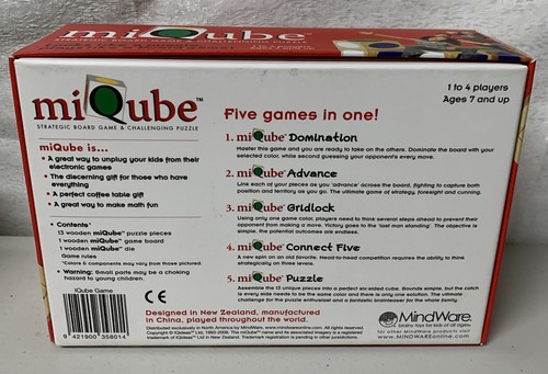 Mi Qube Strategic Board Game & Challenging Puzzle MindWare - Picture 2 of 2