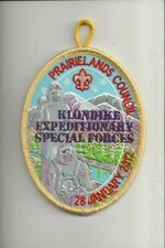 2012 Prairielands Council Klondike Expeditionary Special Forces patch (Yellow)