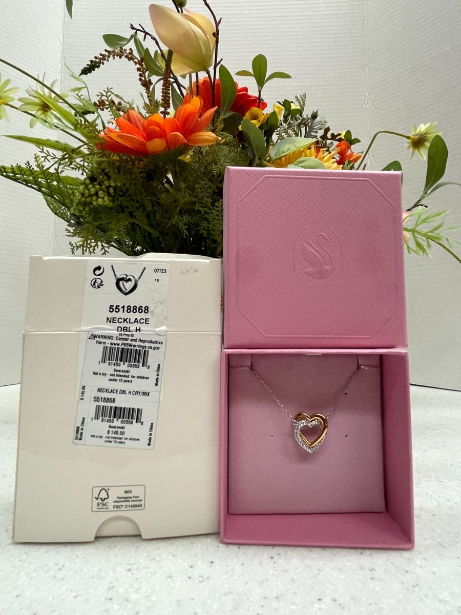 Swarovski Hyperbola necklace Heart, White, Mixed metal