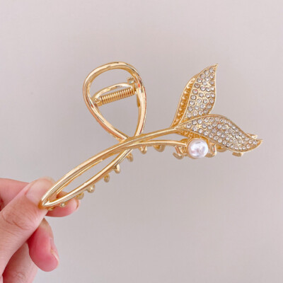 Großer Schmetterling Geometrischer Haarclip Barrette Haarklaue Klemme Perlen ;