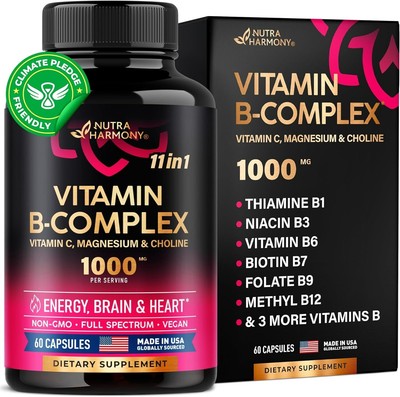 NUTRAHARMONY Vitamin B Complex - 60 Capsules