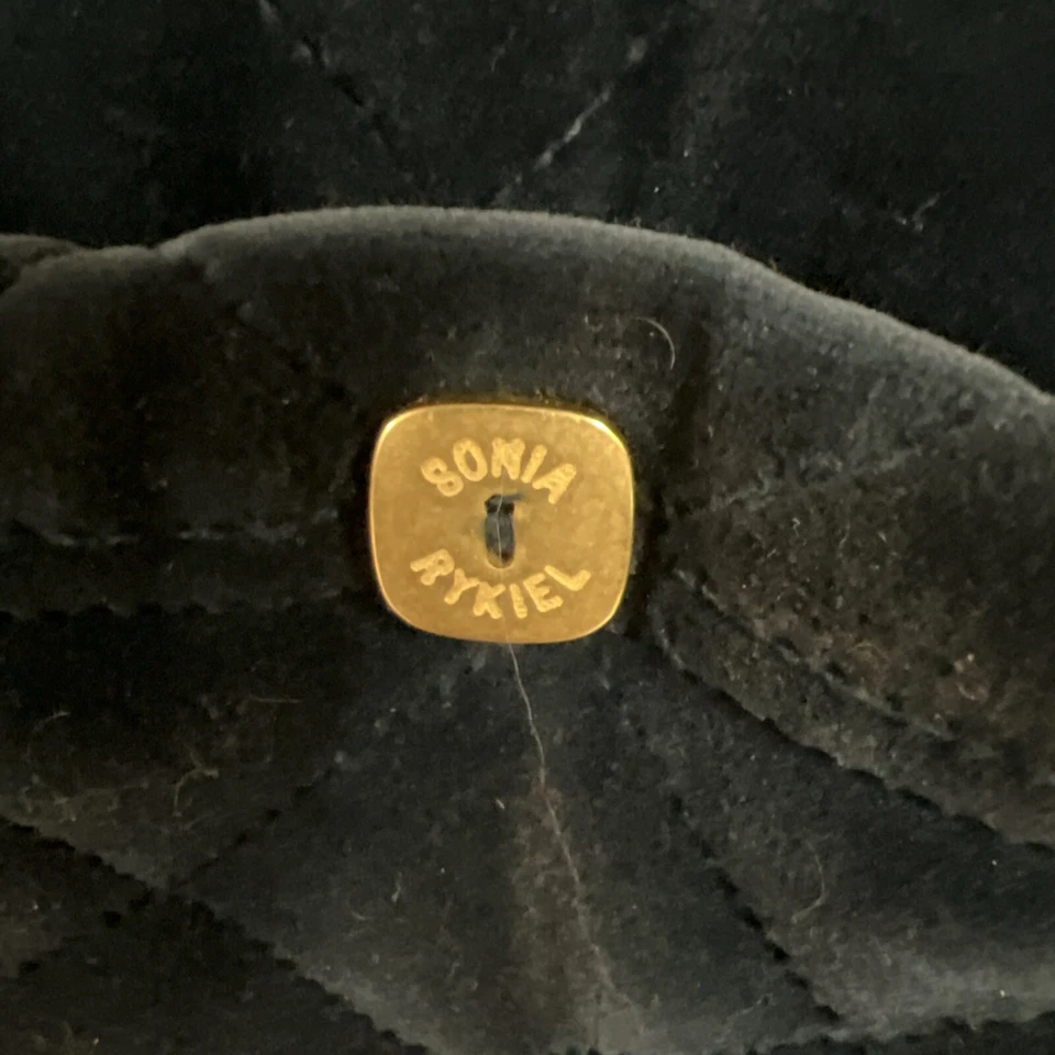 Chaqueta Bomber Sonia Rykiel Paris Acolchada Terciopelo Verde Oscuro Mediana Francia Usada en Excelente Condición Foto 4 de 4