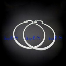 Girl's 925 Sterling Silver Light Weight 2.1 inch Large Round Hoop Earrings C815