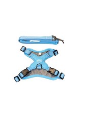 Harness and Leash Set-Step in Dog Harness Adjustable Reflective Blue Size XS