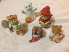Lot Of 5 Enesco Bears 1982-1990 Lucy And Me