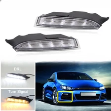 For Scirocco RDaytime Running Lights LED DRL Fog Lamp Replacement Bumper