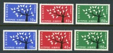 Cyprus 1962 1963 Europa regular and inverted wtmk Sc 219-221, SG 224-226 Mint NH