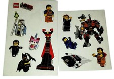 The Lego Movie. Stickers. Unused On Sheet. 12 Stickers. 2 Sheets.