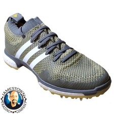 Adidas Tour360 Knit Core Grey Yellow Golf Shoes F33745 Men's Size 8