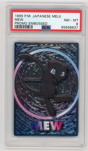 Pokemon Card Mew Meiji Embossed Promo 1999 PSA 8 NM-MT
