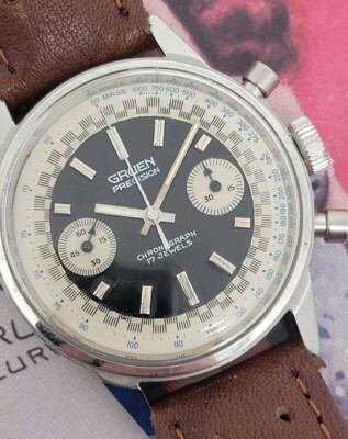 Vintage Gruen Precision Chronograph 1970's 770R Valjoux