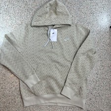 Nike Sportswear Patterned Club Fleece Pullover Men Hoodie Rattan Men  s M 70