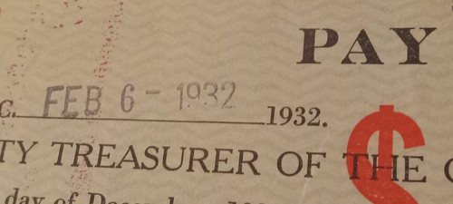 1932 City of Charleston, SC. (Police $1 Pay Warrant) Depression Scrip *SN: 4560* - Picture 3 of 8