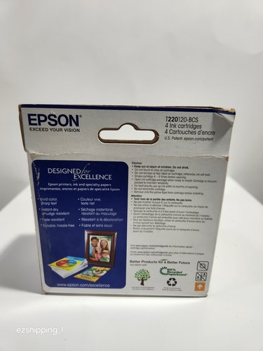 EPSON 220 Black Color Cyan Magenta Yellow Ink Cartridge Genuine New Sealed 2026 - Bild 4 von 6