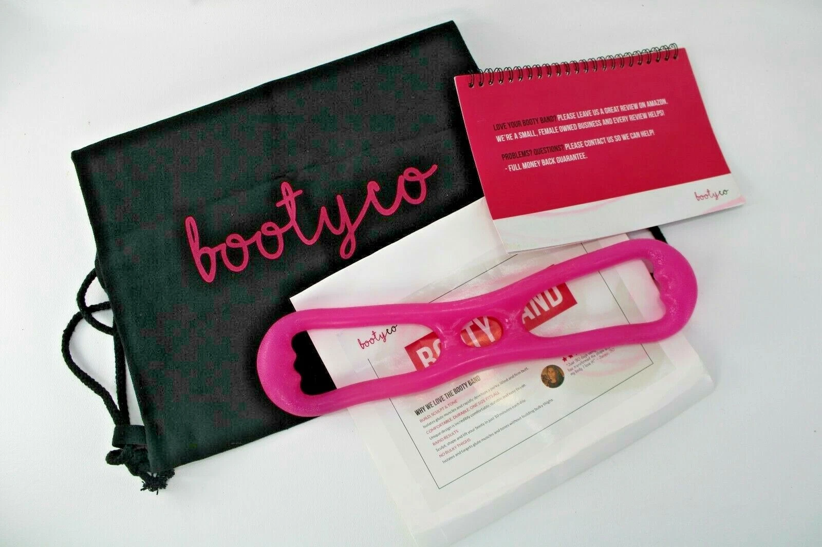 BootyCo Booty Band Program Book Pink Booty Band Black Bag